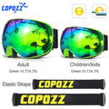 COPOZZ Parent Child Ski Goggles 2 Pack Set Snowboard Anti fog Skiing Glasses UV400 for Famliy Men Women Kids Sport Snow Eyewear - KiwisLove