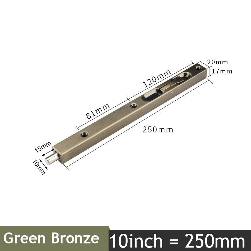 KAK 4/6/8/10 inch Stainless Steel Hidden Door Bolt Security Guard Door Latch Sliding Door Lock Bathroom Bolt Dust Proof Hardware - KiwisLove