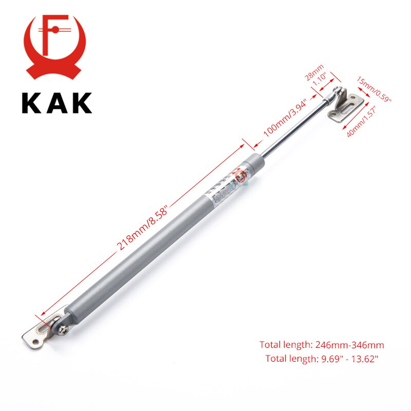 KAK 250N /25kg Copper Force Door Lift Support Gas Hydraulic Spring Hinge Cabinet Door Kitchen Cupboard Hinges Furniture Hardware - KiwisLove