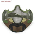 Outdoor Sports Steel Mesh Half Face Protective Mask Hunting Metal Wire Half Face CS - KiwisLove