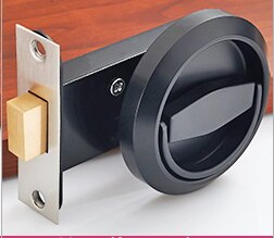 KAK Stainless Steel 304 Recessed Invisible Cup Handle Privacy Hidden Door Locks Cabinet Pulls Handle Fire Proof Disk Ring Lock - KiwisLove