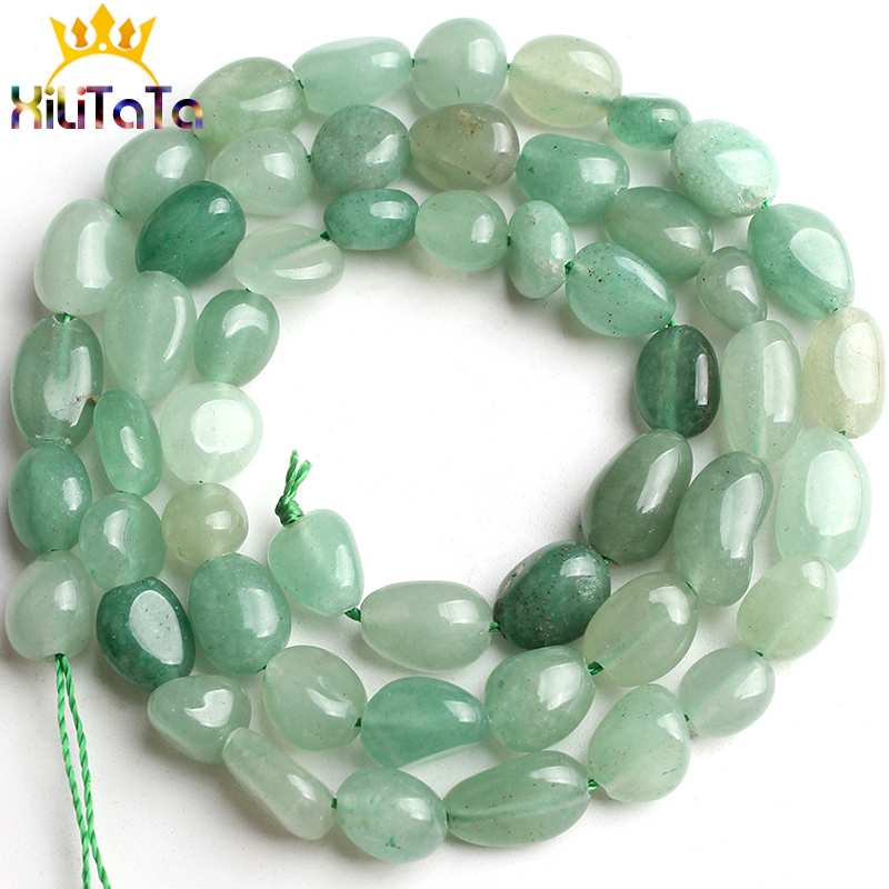 6-8mm Irregular Aventurine Jades Stone Beads Natural Loose Spacer Beads 15&#39;&#39; Strands For Jewelry Making DIY Bracelets Necklace - KiwisLove