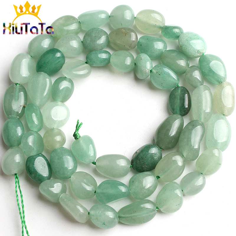 6-8mm Irregular Aventurine Jades Stone Beads Natural Loose Spacer Beads 15&#39;&#39; Strands For Jewelry Making DIY Bracelets Necklace