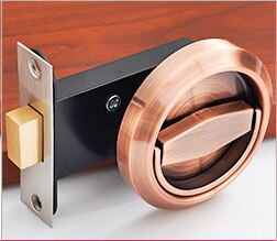 KAK Stainless Steel 304 Recessed Invisible Cup Handle Privacy Hidden Door Locks Cabinet Pulls Handle Fire Proof Disk Ring Lock - KiwisLove