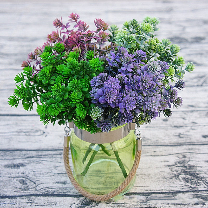 28 heads Succulents Artificial Plants Fall Fake Leaves Plastic Succulent Plants Lotus Grass for Garden Wedding Decoration A5029 - KiwisLove