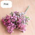 7 Branches green artificial berry flowers bouquet artificial fruit plants mini leaf outdoor living room wedding decoration - KiwisLove