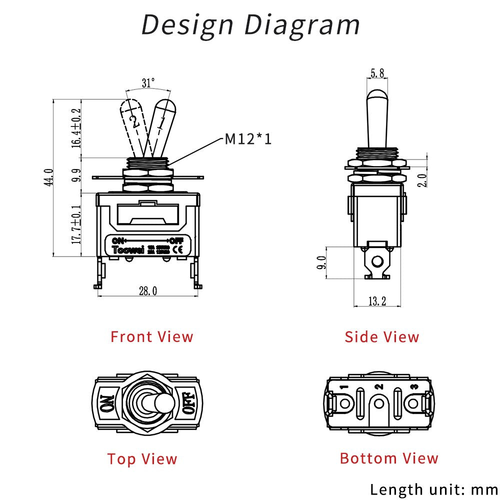 Rocker Toggle Switch 15A 250V 20A 125V SPST SPDT 2 3 Pin Screw Type ON/ OFF ON/OFF/ON CE FCC EMC Certificate For Boat Car Home - KiwisLove