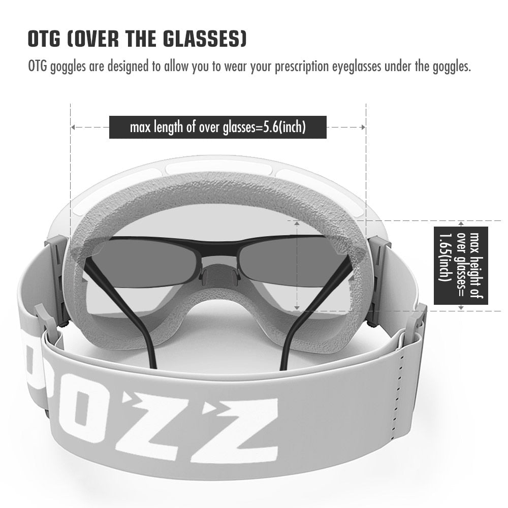 COPOZZ Brand Skiing Goggles Men Women Snowboard Goggles Glasses for Skiing UV400 Protection Snow Ski Glasses Anti-fog Ski Mask - KiwisLove