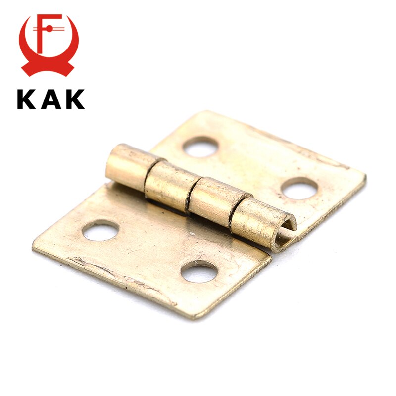 10PCS KAK Mini Bronze Gold Hinge Square Antique Door Hinges For Wooden Cabinet Drawer Jewellery Box Furniture Hardware - KiwisLove
