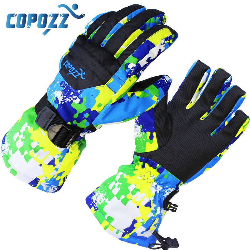 COPOZZ men women boy girl chidren kids ski gloves Snowboard Gloves Motorcycle Winter Skiing Climbing Waterproof Snow Gloves - KiwisLove