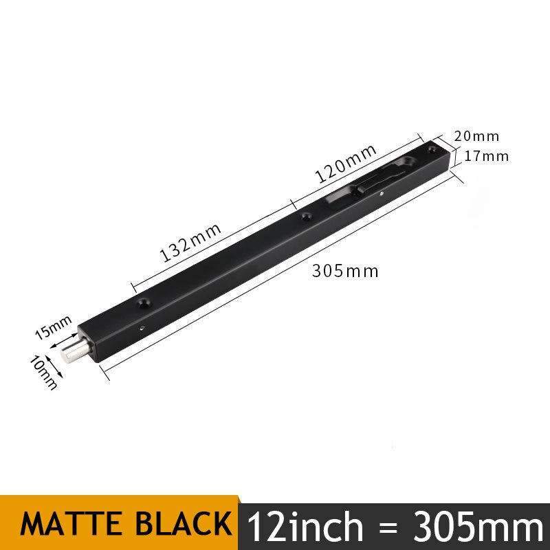 KAK 4/6/8/10 inch Stainless Steel Hidden Door Bolt Security Guard Door Latch Sliding Door Lock Bathroom Bolt Dust Proof Hardware - KiwisLove