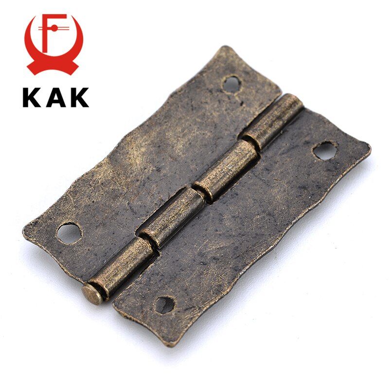 2PCS KAK Antique Bronze Hinges Cabinet Door Drawer Decorative Mini Hinge For Jewelry Storage Wooden Box Furniture Hardware - KiwisLove