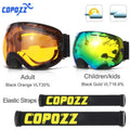 COPOZZ Parent Child Ski Goggles 2 Pack Set Snowboard Anti fog Skiing Glasses UV400 for Famliy Men Women Kids Sport Snow Eyewear - KiwisLove