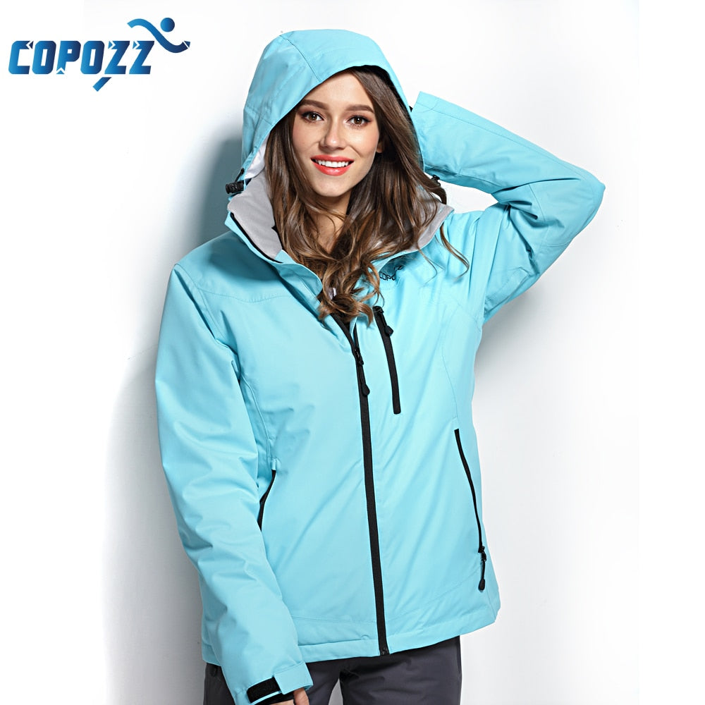 COPOZZ Ski Jacket Women Snowboard Jacket Ski Suit Female Winter Outdoor Warm Waterproof Windproof Breathable Clothes - KiwisLove