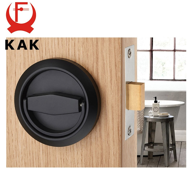 KAK Hidden Door Locks Stainless Steel Handle Recessed Invisible Keyless Mechanical Outdoor Lock For Fire Proof Home Hardware - KiwisLove