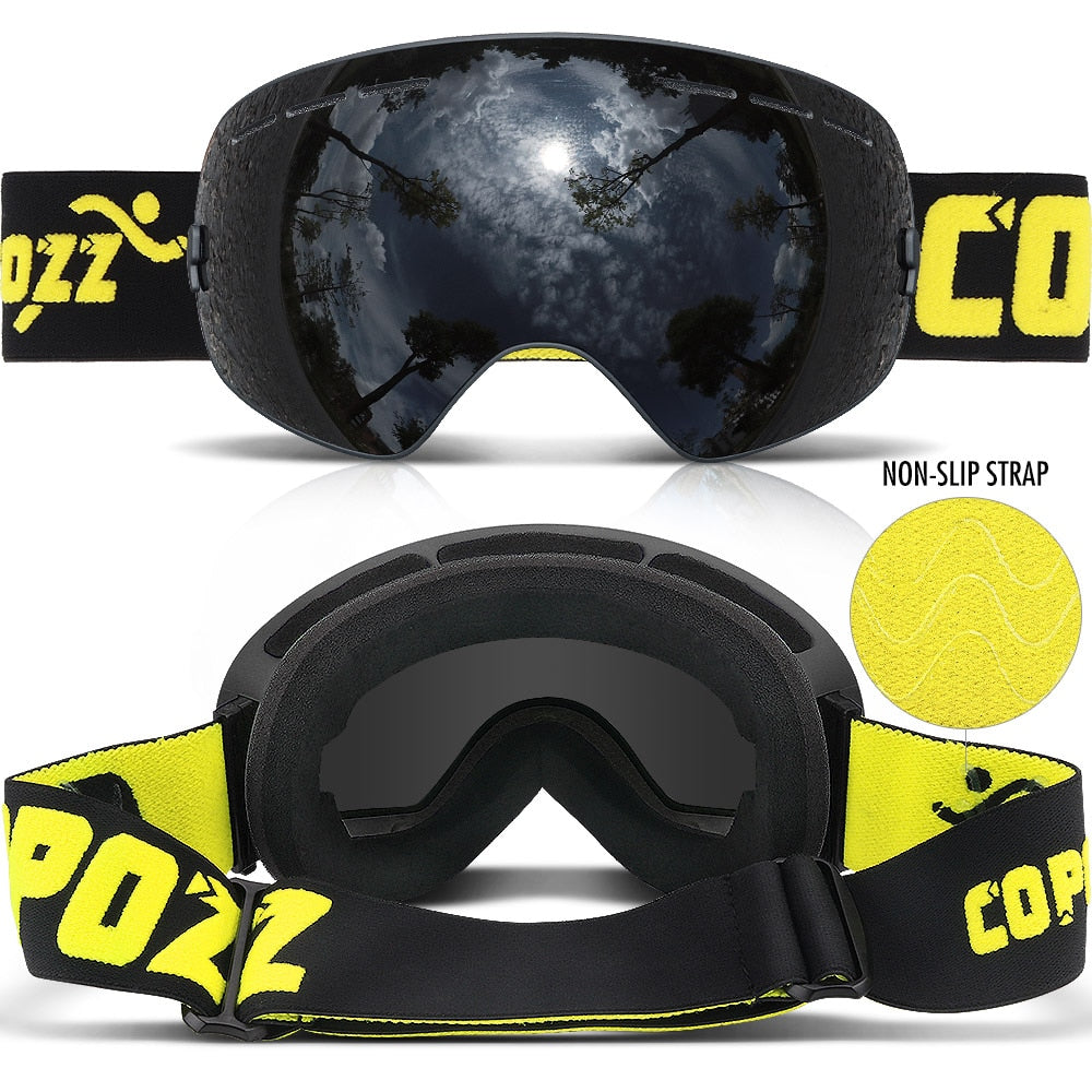 COPOZZ Brand Skiing Goggles Men Women Snowboard Goggles Glasses for Skiing UV400 Protection Snow Ski Glasses Anti-fog Ski Mask - KiwisLove