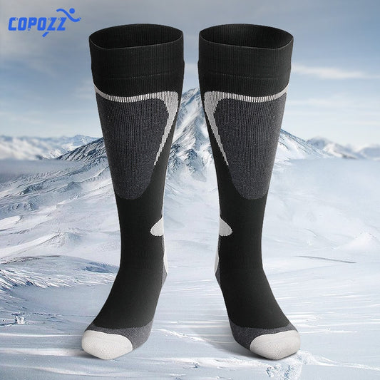 COPOZZ Ski Socks Thick Cotton Sports Snowboard Cycling Skiing Soccer Socks Men &amp; Women Moisture Absorption High Elastic Socks - KiwisLove