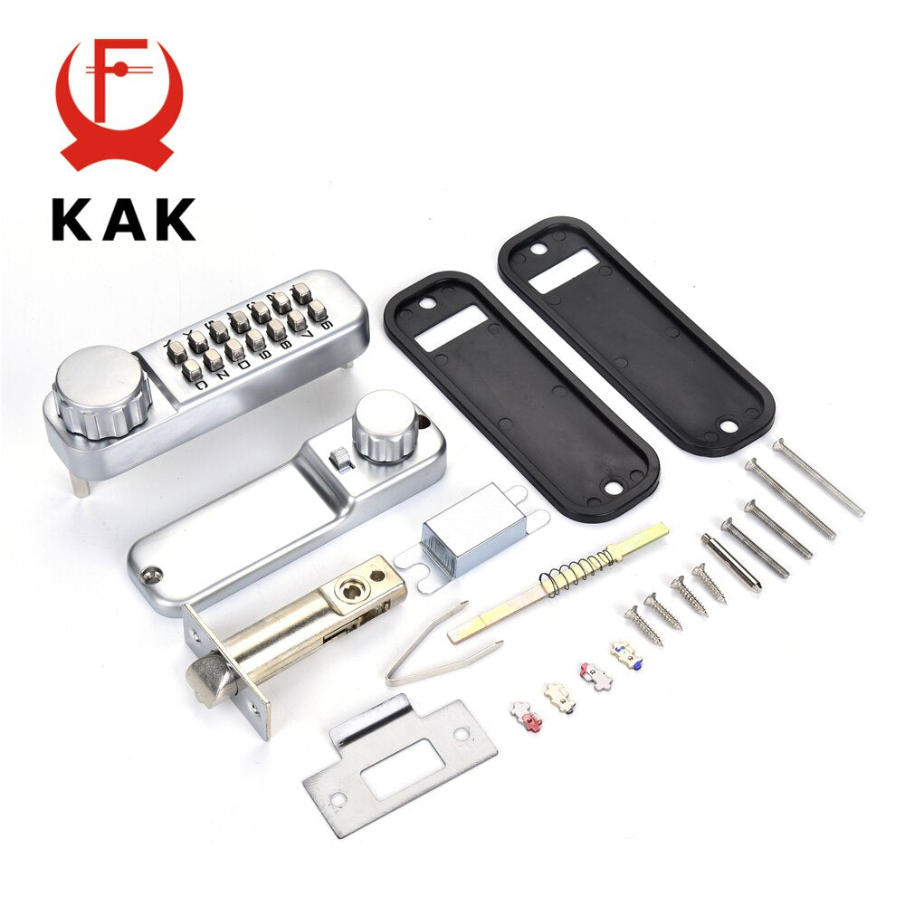 KAK Zinc Alloy Keyless Combination Mechanical Digital Door Lock No Power Push Button Code Locks For Home Furniture Hardware - KiwisLove