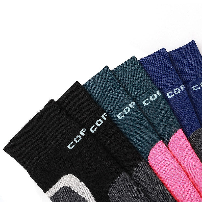 COPOZZ Ski Socks Thick Cotton Sports Snowboard Cycling Skiing Soccer Socks Men &amp; Women Moisture Absorption High Elastic Socks - KiwisLove