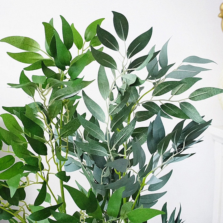 artificial leaves bouquet fake willow jungle wedding backdrop decoration christmas faux foliage vine party home decor plant Xmas - KiwisLove