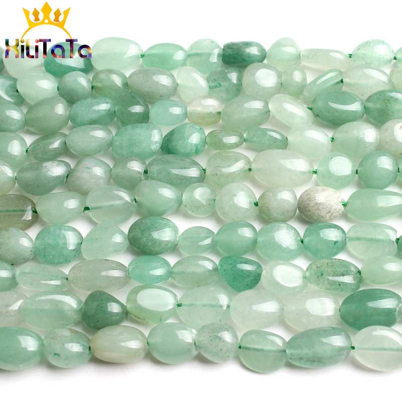 6-8mm Irregular Aventurine Jades Stone Beads Natural Loose Spacer Beads 15&#39;&#39; Strands For Jewelry Making DIY Bracelets Necklace