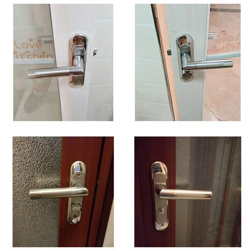 KAK Simple Washroom Door Lock Stailess Steel Interior Door Handle Lock Anti-theft Lock Bathroom Toilet Lock Furniture Hardware - KiwisLove