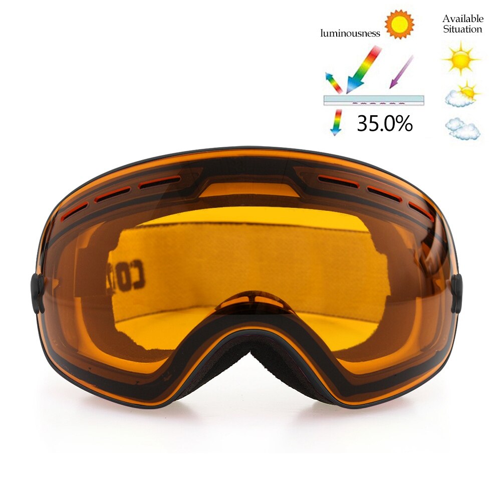 COPOZZ Brand Skiing Goggles Men Women Snowboard Goggles Glasses for Skiing UV400 Protection Snow Ski Glasses Anti-fog Ski Mask - KiwisLove