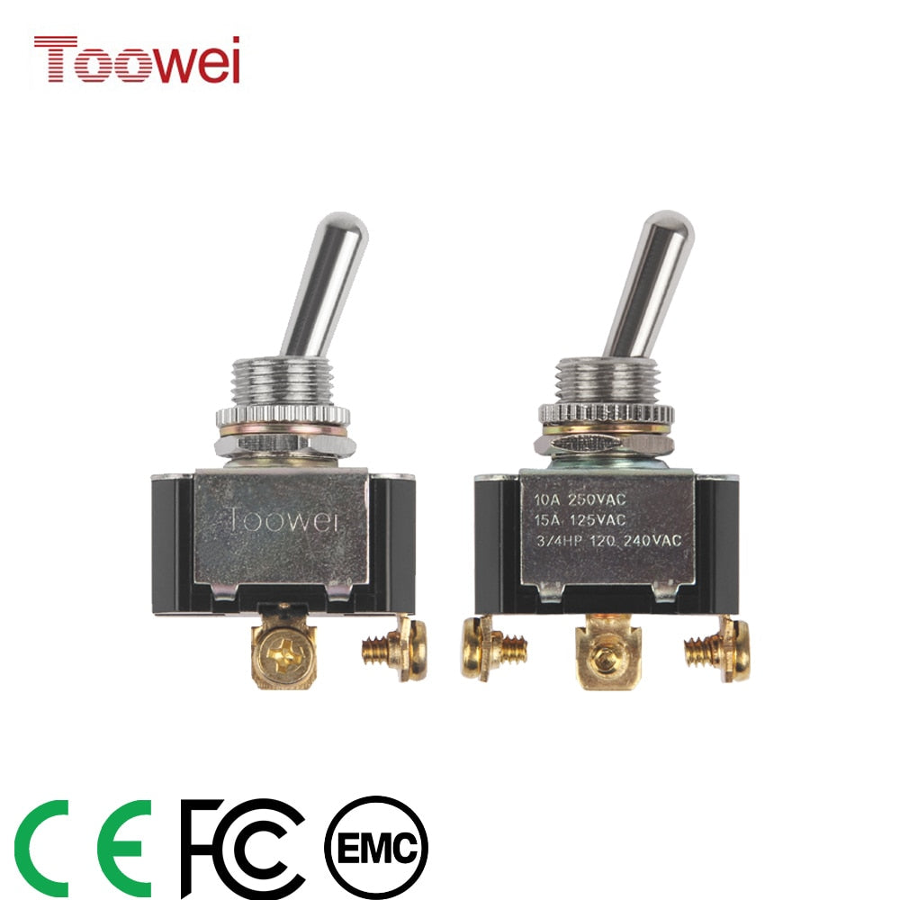 Rocker Toggle Switch 10A 250V 15A 125V SPST SPDT 2 3 Pin ON/ OFF ON/OFF/ON CE FCC EMC Certificate For Boat Car Home DIY - KiwisLove