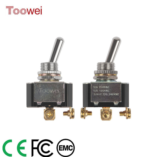 Rocker Toggle Switch 10A 250V 15A 125V SPST SPDT 2 3 Pin ON/ OFF ON/OFF/ON CE FCC EMC Certificate For Boat Car Home DIY - KiwisLove