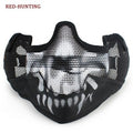 Outdoor Sports Steel Mesh Half Face Protective Mask Hunting Metal Wire Half Face CS - KiwisLove