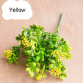 7 Branches green artificial berry flowers bouquet artificial fruit plants mini leaf outdoor living room wedding decoration - KiwisLove