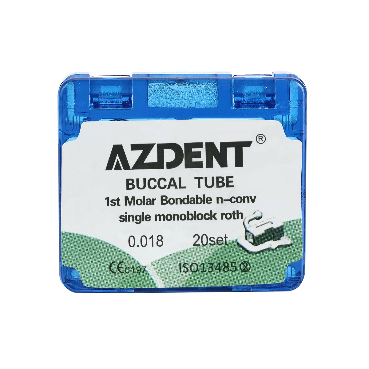 20sets=80Pcs/Box AZDENT Dental Orthodontic Buccal Tube 1st / 2nd Molar Bondable Single Monoblock Non-Convertible - KiwisLove