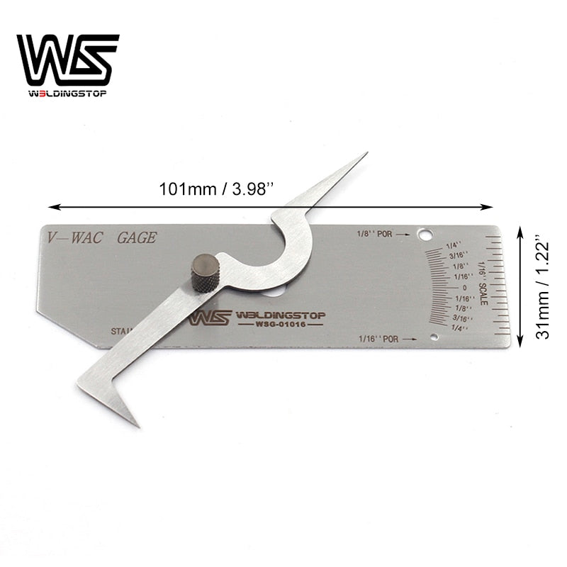V-WAC Welding Gage welding Biting Edge inspection gauge STANDAR inch reading - KiwisLove