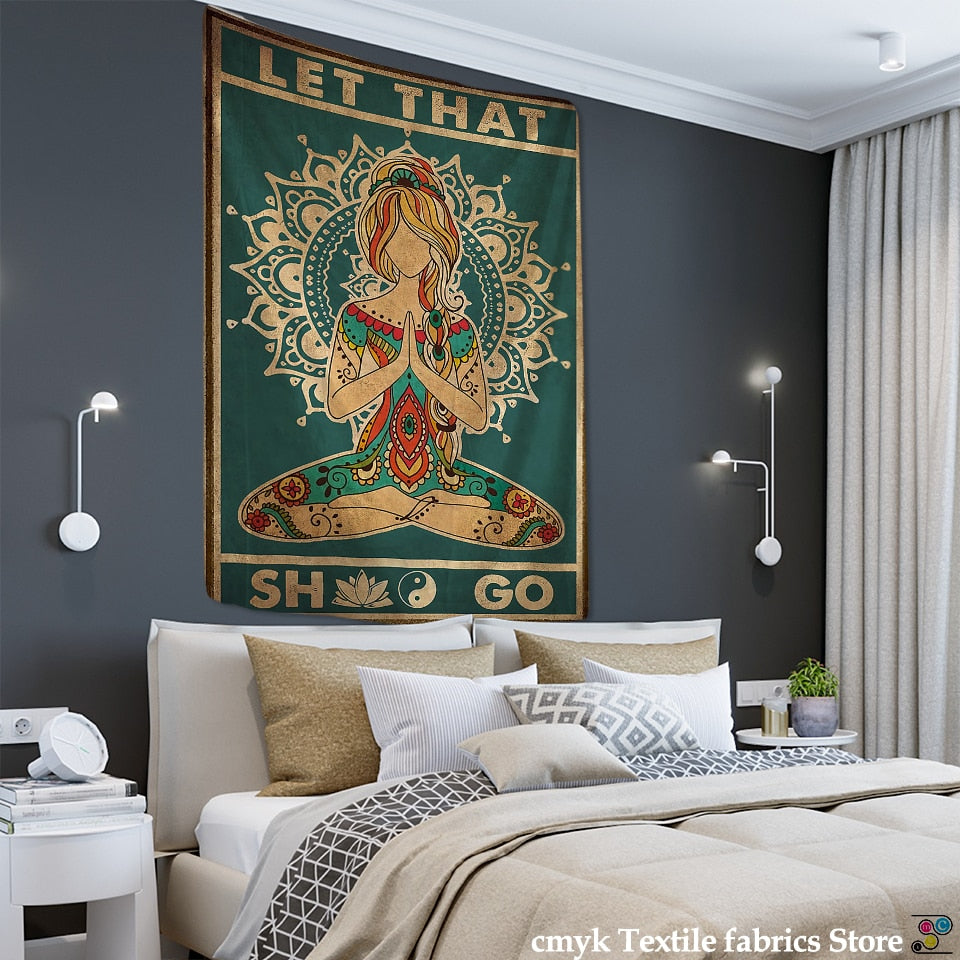 Seven Chakras India Buddha Tapestry Wall Hanging Bohemian Psychedelic Witchcraft Mysterious Aesthetics Room Decor - KiwisLove