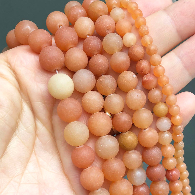 Natural Aventurine Stone Beads Purple Pink Green Jades Minerals Loose Beads For Jewelry Making DIY Bracelet Charm 4 6 8 10 12mm - KiwisLove