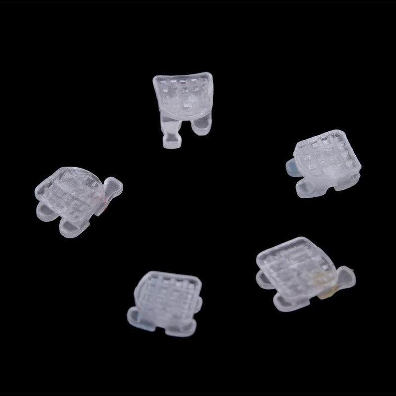 Azdent Dental Orthodontic Ceramic Brackets Self-locking 5*5,Roth / MBT Slot.022 Hooks 3-4-5 - KiwisLove