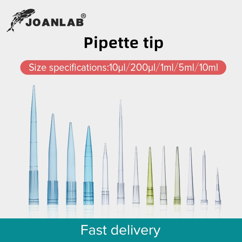 JOANLAB Laboratory Pipette Tips 10ul 200ul 1ml 5ml 10ml Micropipette Disposable Plastic Pipette Tip Lab Equipment Supplies - KiwisLove