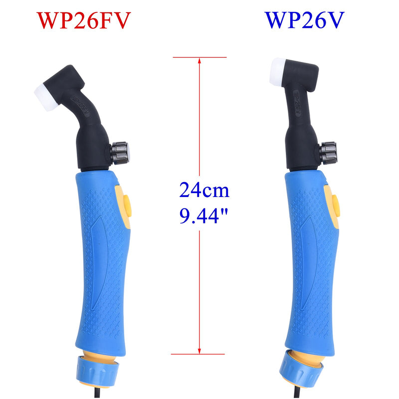 WP26 WP26F WP26V WP26FV WP26P SR26 SR26F SR26V SR26FV TIG Torch Body Air Cooled Head Human Engineering Design Rotatable 250 AMP - KiwisLove