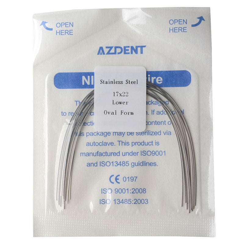 AZDENT Stainless Steel Arch Wires Rectangular Oval Form Orthodontic Archwire Dentist Tool - KiwisLove