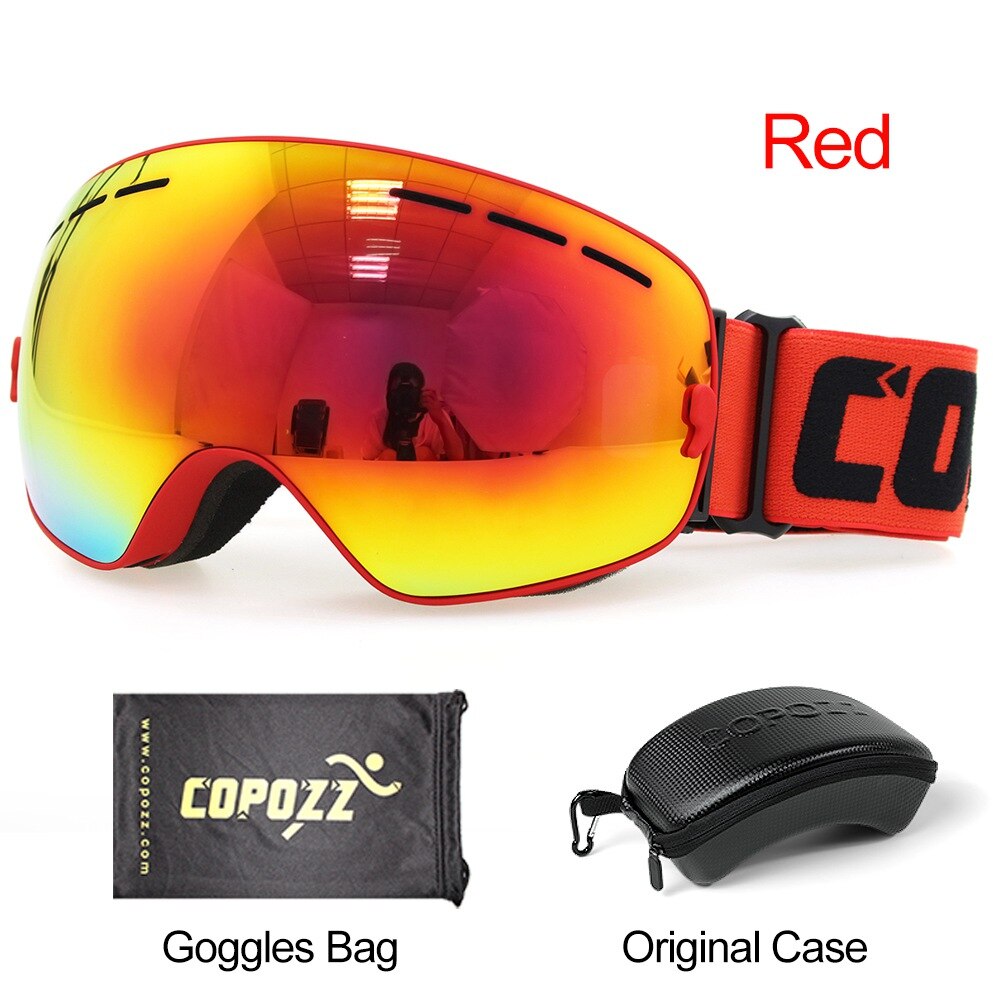 COPOZZ Brand Skiing Goggles Men Women Snowboard Goggles Glasses for Skiing UV400 Protection Snow Ski Glasses Anti-fog Ski Mask - KiwisLove