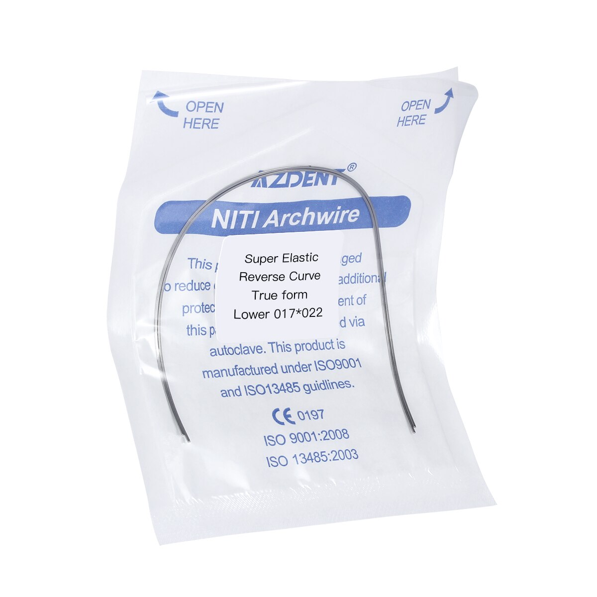 2PCS/PACK Dental Super Elastic NITI Reverse Curve Rectangular Arch Wires Orthodontic Archwire Lower/Upper - KiwisLove