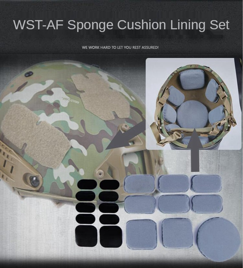 Combat Paintball Airsoft Helmet Pads Universal Foam Soft Cushion Protective 19Pcs/set - KiwisLove