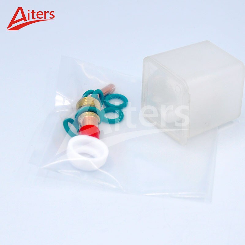 Welding Accessories #12 Pyrex Glass Cup Collet Body Stubby Gas Lens 10PCS kit Gas Lens Insulator and Resistant O-rings - KiwisLove