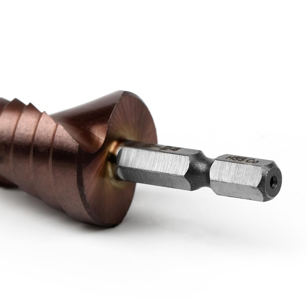 M35 5% Cobalt HSS Step Drill Bit HSS CO HSSCO High-Speed Steel Cone Hex Shank Metal Drill Bits Tool Set Hole Cutter For Stainles - KiwisLove