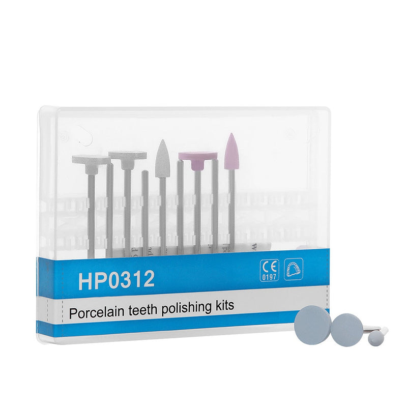 12 Pcs/kit Dental Porcelain Teeth Polishing Kits HP 0312 for Low Speed Handpiece 12 Silicone Polishers - KiwisLove