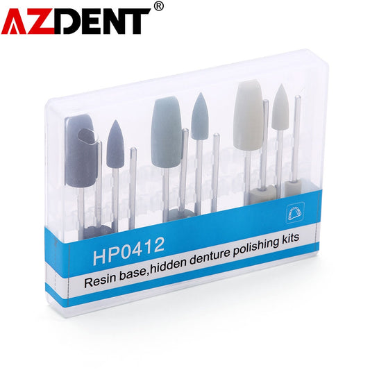 12pcs/kit Dental Diamond Burs Hidden Resin Base Polishing Kit for Low Speed HP 0412 - KiwisLove