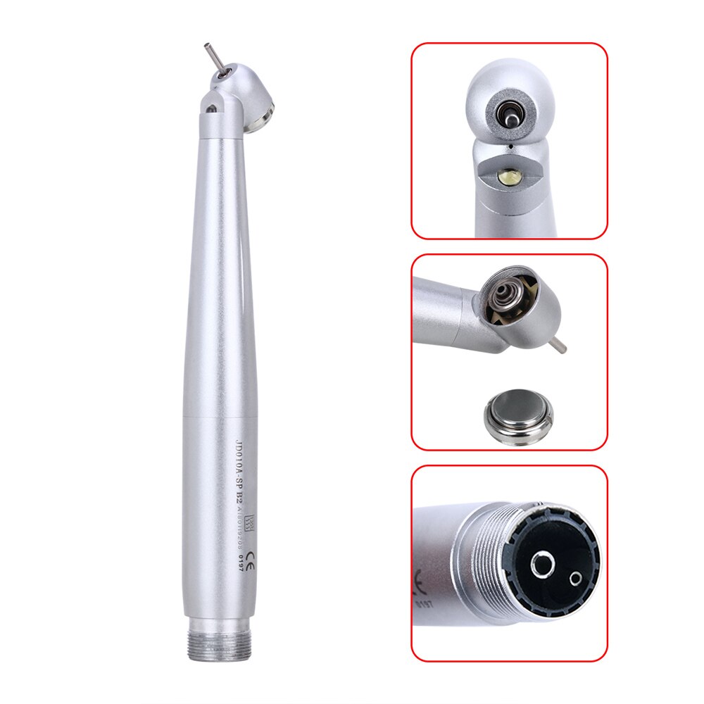 Dental 45 Degree E generator integrated LED Standard Push Button Handpiece Single Water Spray 2 or 4 Hole - KiwisLove