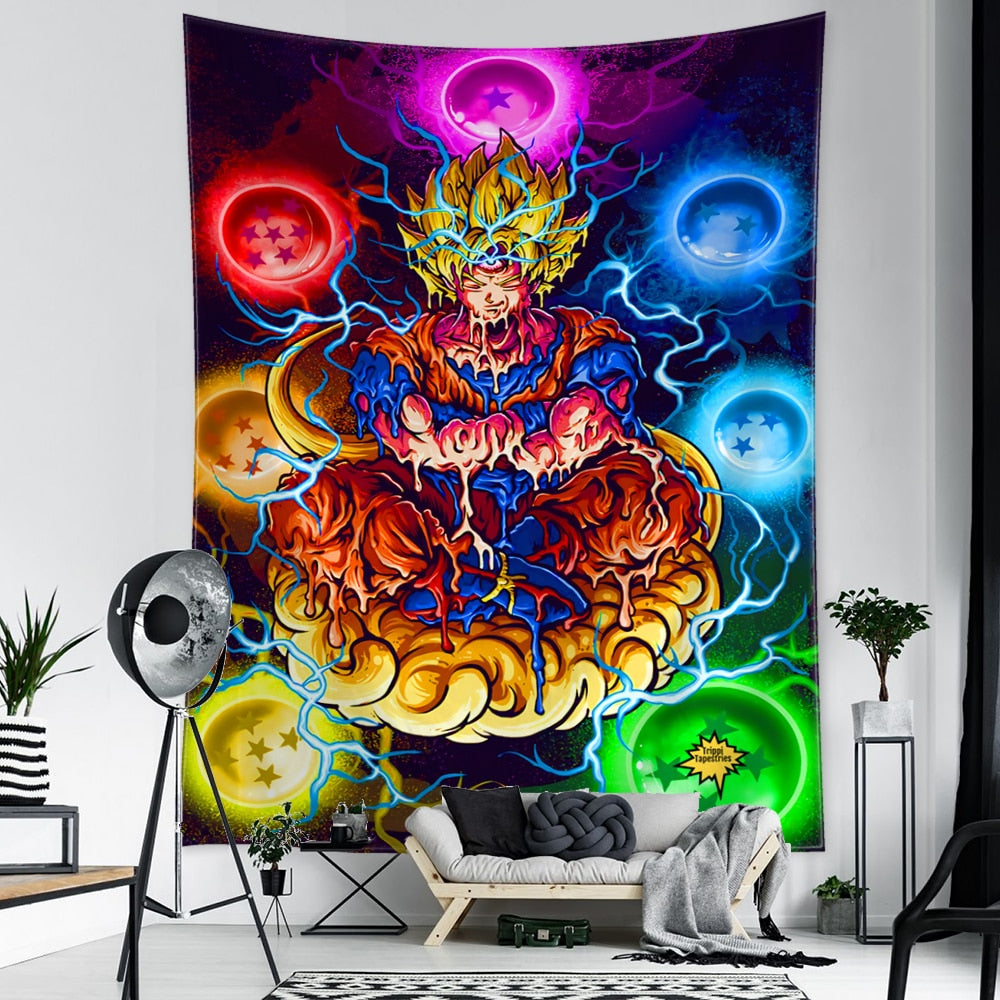 Cartoon Animal Character Tapestry Wall Hanging 3D Printing Psychedelic Witchcraft Mysterious Aesthetics Room Home Decor - KiwisLove