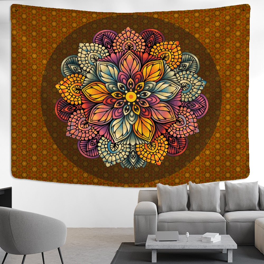Elephant Mandala Tapestry Wall Hanging Indian Psychedelic Witchcraft Tapiz Hippie Bedroom Room Home Decor - KiwisLove