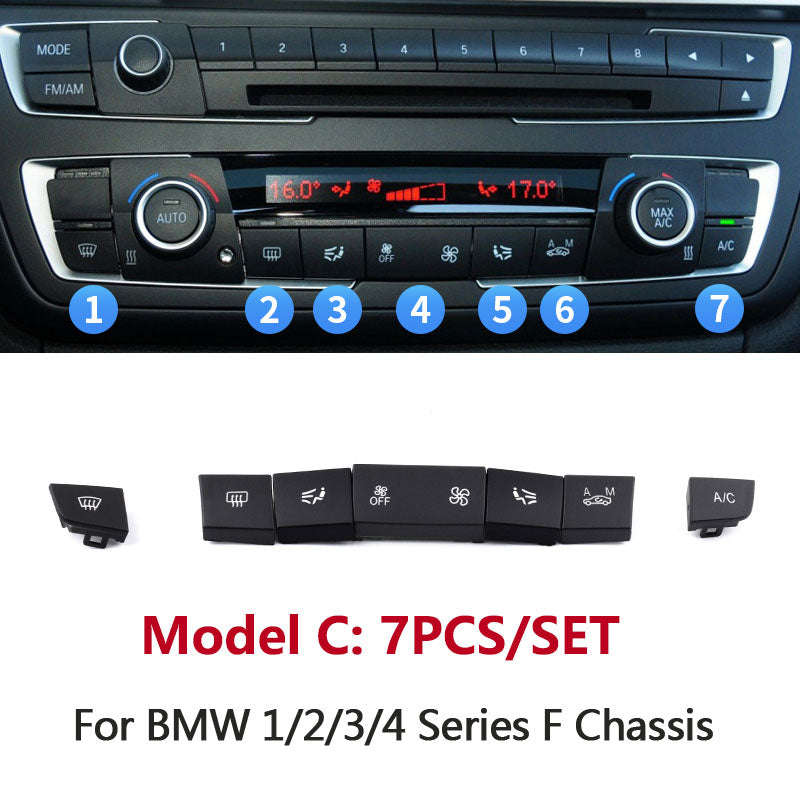 Dashboard Air Conditioning Ventilation Adjust CD Player Control AC Button Repair Kit For BMW F20 F21 F22 F30 F35 F34 F36 F45 F46 - KiwisLove